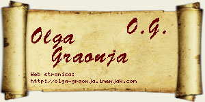 Olga Graonja vizit kartica